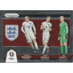 Joe Hart - Gary Cahill - Wayne Rooney England Country Combinations Triples CCT-6 Prizm Uefa Euro 2016 France