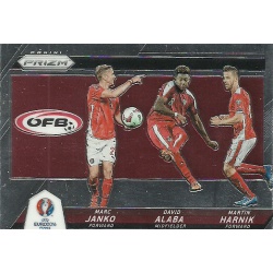 David Alaba - Martin Harnik - Marc Janko Austria Country Combinations Triples CCT-8 Prizm Uefa Euro 2016 France