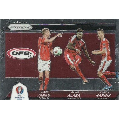 David Alaba - Martin Harnik - Marc Janko Austria Country Combinations Triples CCT-8 Prizm Uefa Euro 2016 France