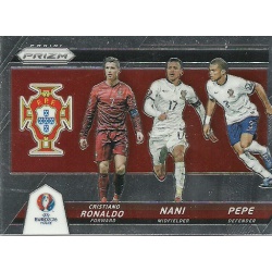 Cristiano Ronaldo - Nani - Pepe Portugal Country Combinations Triples CCT-10 Prizm Uefa Euro 2016 France