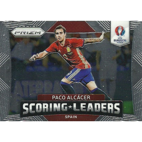 Paco Alcacer Spain Scoring Leaders SL-4 Prizm Uefa Euro 2016 France