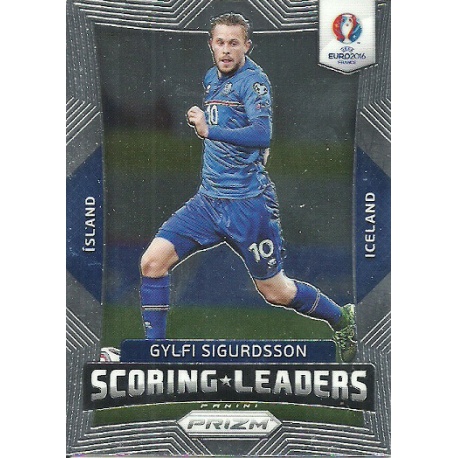 Gylfi Sigurdsson Iceland Scoring Leaders SL-11 Prizm Uefa Euro 2016 France