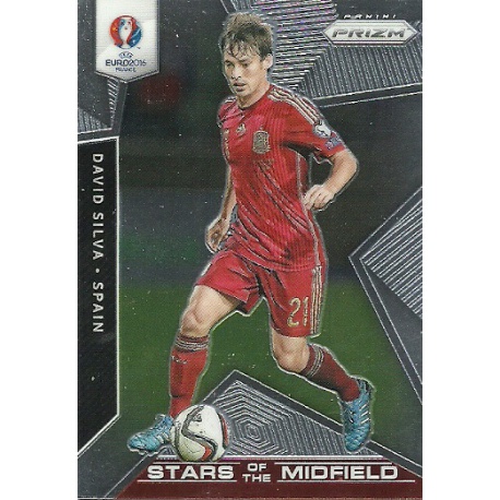 David Silva Spain Stars of the Midfield SM-13 Prizm Uefa Euro 2016 France