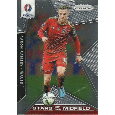 Aaron Ramsey Wales Stars of the Midfield SM-22 Prizm Uefa Euro 2016 France