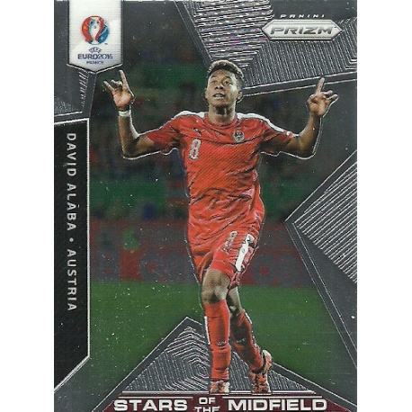 David Alaba Austria Stars of the Midfield SM-32 Prizm Uefa Euro 2016 France