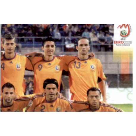 Team Photo 2 Romania 308 Panini Uefa Euro 2008 Austria Switzerland