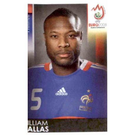 William Gallas France 340 Panini Uefa Euro 2008 Austria Switzerland