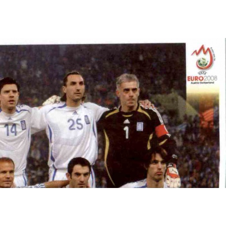 Team Photo 2 Greece 360 Panini Uefa Euro 2008 Austria Switzerland