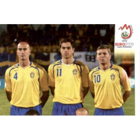 Team Photo 2 Sweden 386 Panini Uefa Euro 2008 Austria Switzerland