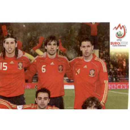 Team Photo 2 Spain 412 Panini Uefa Euro 2008 Austria Switzerland