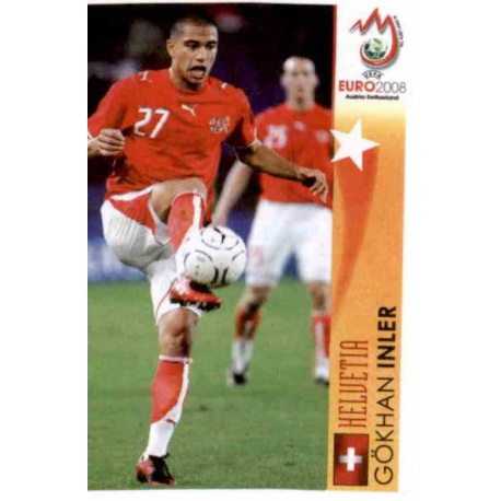 Gökhan Inler In Action Switzerland 485 Panini Uefa Euro 2008 Austria Switzerland