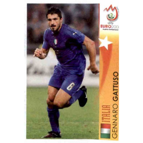 Gennaro Gattuso In Action Italy 489 Panini Uefa Euro 2008 Austria Switzerland