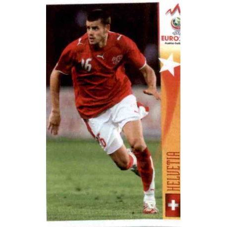 Tranquillo Barnetta In Action Switzerland 491 Panini Uefa Euro 2008 Austria Switzerland