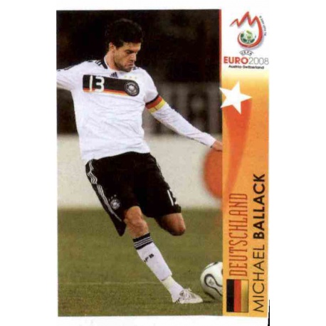 Michael Ballack In Action Germany 494 Panini Uefa Euro 2008 Austria Switzerland