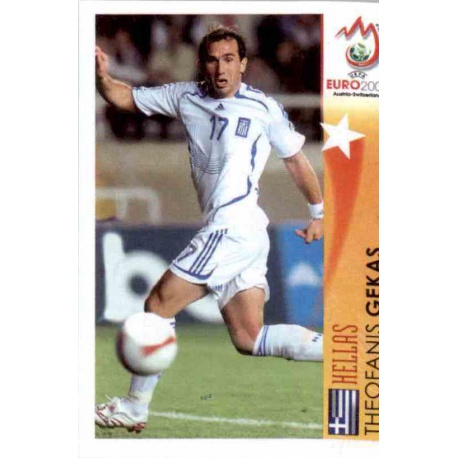 Theofanis Gekas In Action Greece 508 Panini Uefa Euro 2008 Austria Switzerland