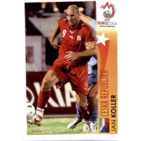 Jan Koller In Action Czech Republic 513 Panini Uefa Euro 2008 Austria Switzerland