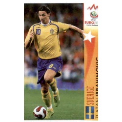 Zlatan Ibrahimovic In Action Sweden 521 Panini Uefa Euro 2008 Austria Switzerland