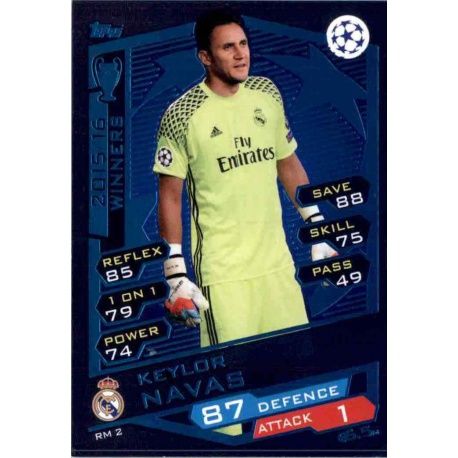 Keylor Navas Real Madrid RM2 Match Attax Champions 2016-17