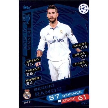 Sergio Ramos Real Madrid RM6 Match Attax Champions 2016-17