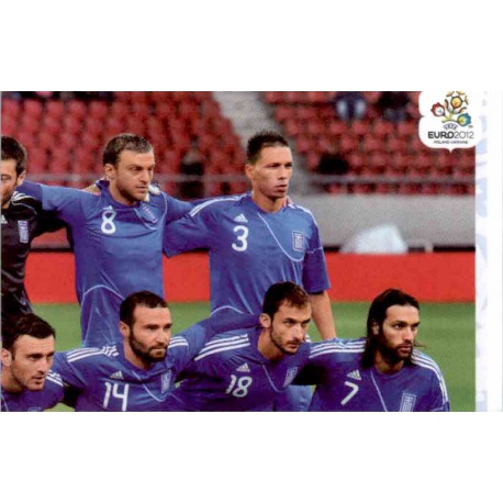 Team Photo 2 Greece 81 Panini Uefa Euro 2012 Poland Ukraine