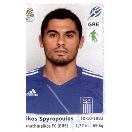 Nikos Spyropoulos Greece 91 Panini Uefa Euro 2012 Poland Ukraine