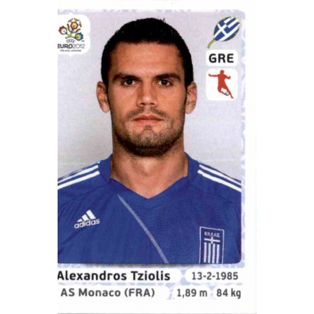 Alexandros Tziolis Greece 93 Panini Uefa Euro 2012 Poland Ukraine