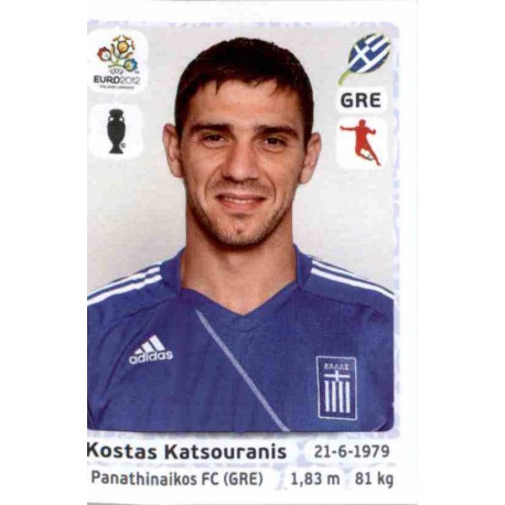 Kostas Katsouranis Greece 95 Panini Uefa Euro 2012 Poland Ukraine