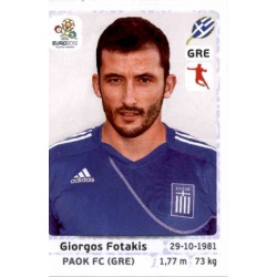 Giorgos Fotakis Greece 98 Panini Uefa Euro 2012 Poland Ukraine
