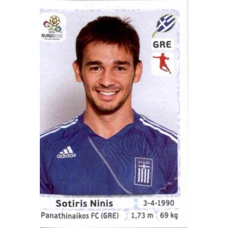 Sotiris Ninis Greece 99 Panini Uefa Euro 2012 Poland Ukraine