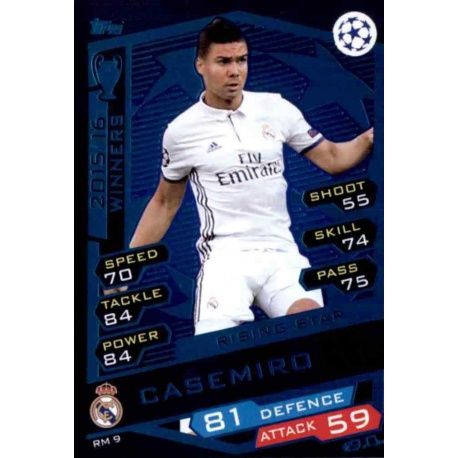 Casemiro Rising Star RM9 Match Attax Champions 2016-17