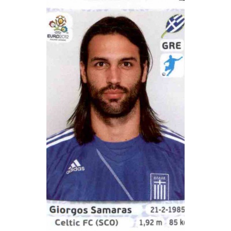 Giorgos Samaras Greece 103 Panini Uefa Euro 2012 Poland Ukraine