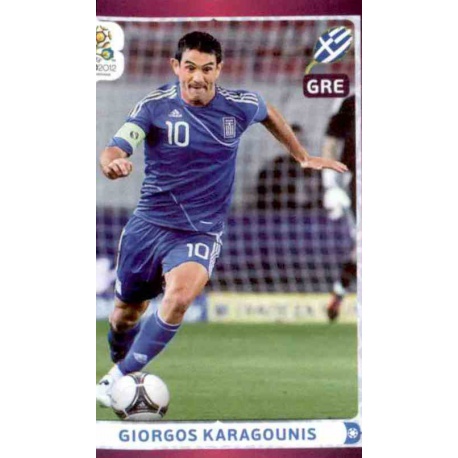 Giorgos Karagounis In Action Greece 105 Panini Uefa Euro 2012 Poland Ukraine