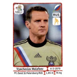 Vyacheslav Malafeev Russia 114 Panini Uefa Euro 2012 Poland Ukraine