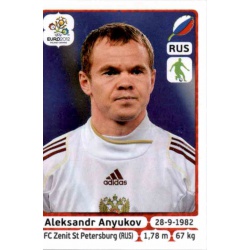 Aleksandr Anyukov Russia 116 Panini Uefa Euro 2012 Poland Ukraine