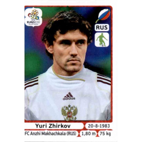 Yuri Zhirkov Russia 121 Panini Uefa Euro 2012 Poland Ukraine
