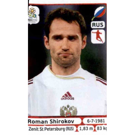 Roman Shirokov Russia 122 Panini Uefa Euro 2012 Poland Ukraine