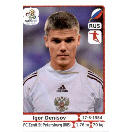 Igor Denisov Russia 124 Panini Uefa Euro 2012 Poland Ukraine