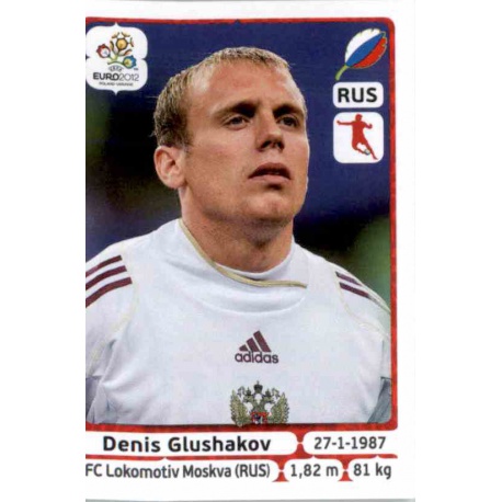 Denis Glushakov Russia 126 Panini Uefa Euro 2012 Poland Ukraine