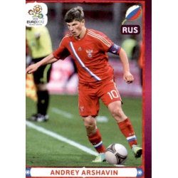 Andrey Arshavin In Action Russia 134 Panini Uefa Euro 2012 Poland Ukraine