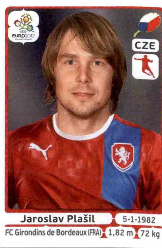 154 Jaroslav Plasil Ceska Republika Bild Panini Sticker Fußball EM Euro 2012 Nr 