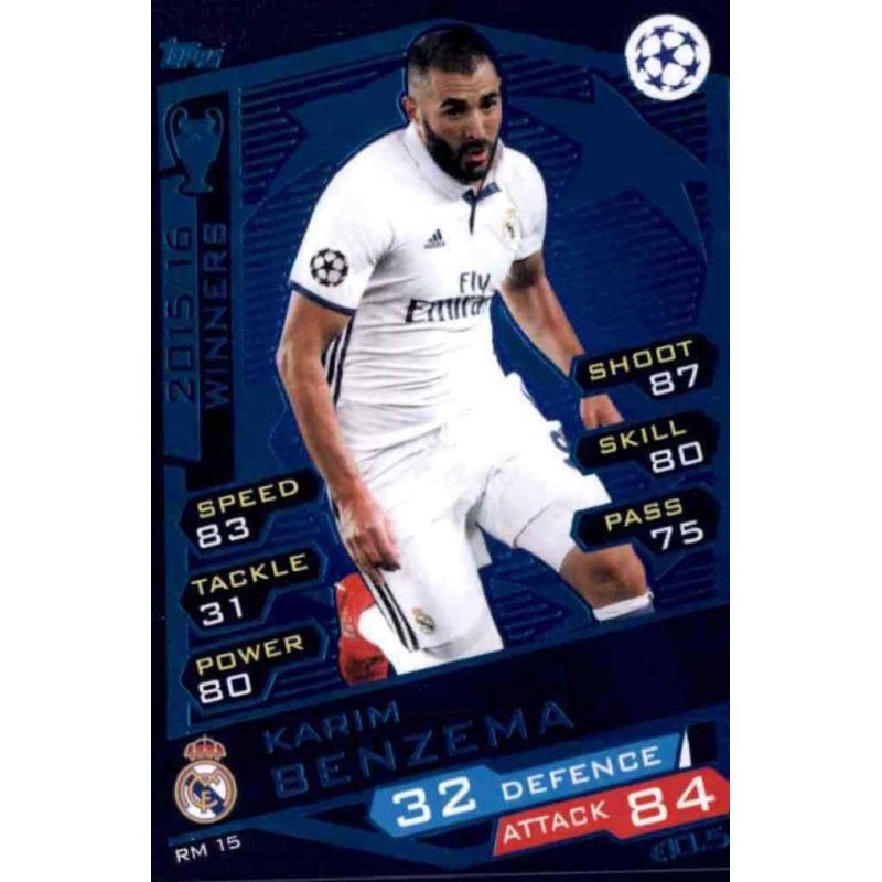 BENZEMA # FRANCE REAL MADRID CHAMPIONS LEAGUE TRADING CARDS 2013 