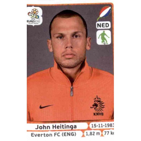 John Heitinga Holland 173 Panini Uefa Euro 2012 Poland Ukraine