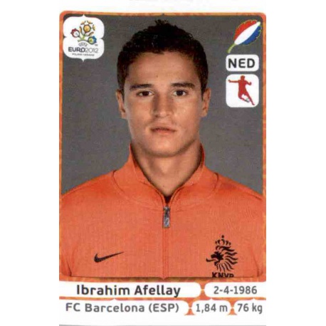 Ibrahim Afellay Holland 184 Panini Uefa Euro 2012 Poland Ukraine