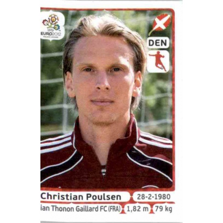 Christian Poulsen Denmark 210 Panini Uefa Euro 2012 Poland Ukraine