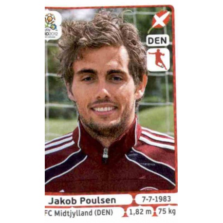Jakob Poulsen Denmark 212 Panini Uefa Euro 2012 Poland Ukraine