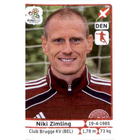 Niki Zimling Denmark 213 Panini Uefa Euro 2012 Poland Ukraine
