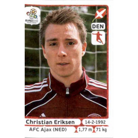 Christian Eriksen Denmark 215 Panini Uefa Euro 2012 Poland Ukraine
