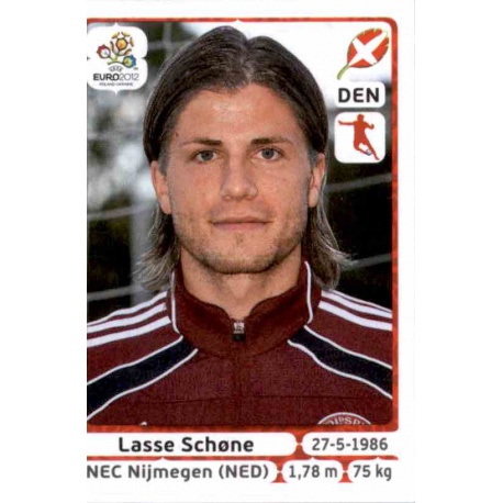 Lasse Schone Denmark 216 Panini Uefa Euro 2012 Poland Ukraine