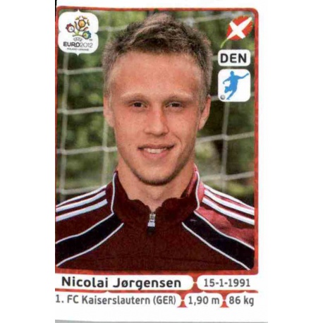 Nicolai Jorgensen Denmark 218 Panini Uefa Euro 2012 Poland Ukraine