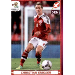 Christian Eriksen In Action Denmark 221 Panini Uefa Euro 2012 Poland Ukraine
